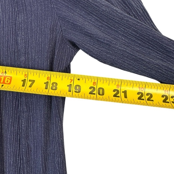 Soft Surroundings Shirt Women's S Blue Long Sleeve Pilgrim Peasant Dress Top - Picture 3 of 7